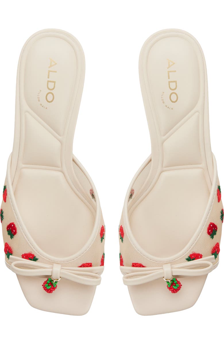 ALDO Begoniaa Kitten Heel Slide Sandal, Alternate, color, Cream