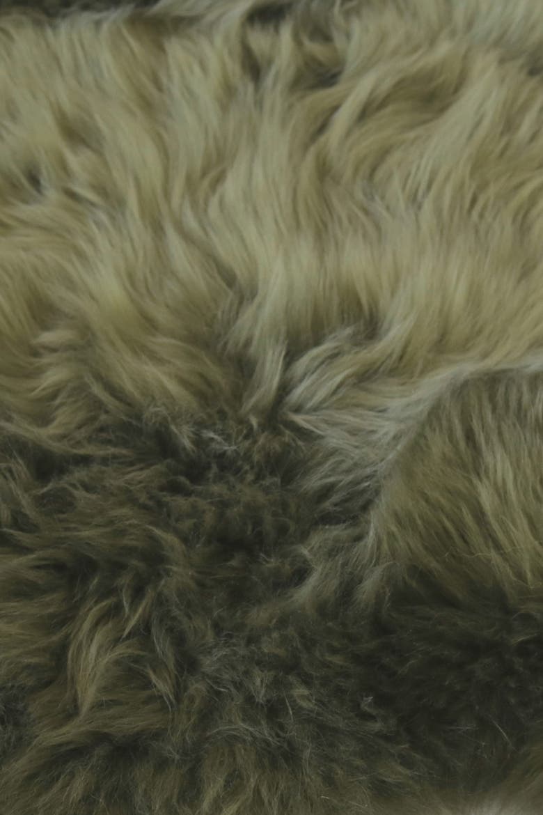Milan Genuine Sheepskin Shearling Throw 24" x 36", Alternate, color, KHAKI