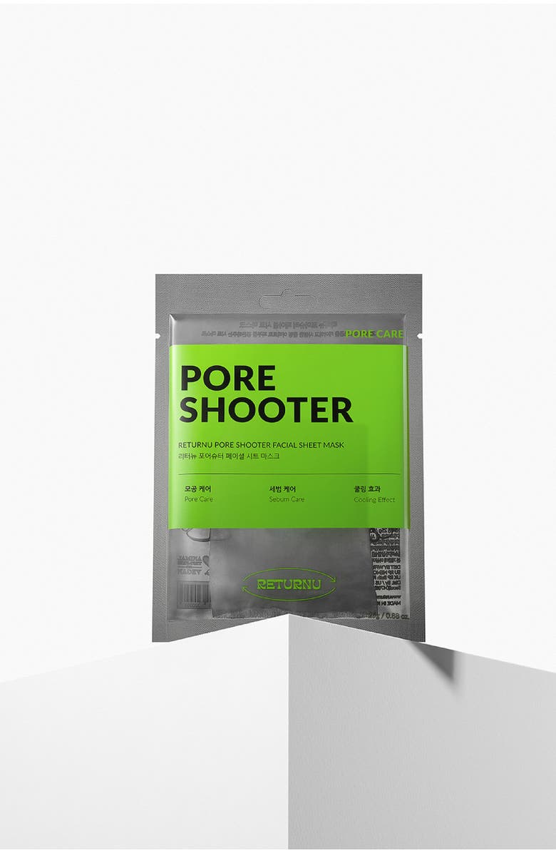 Returnu Poreshooter Facial Sheet Mask, Alternate, color, NO COLOR