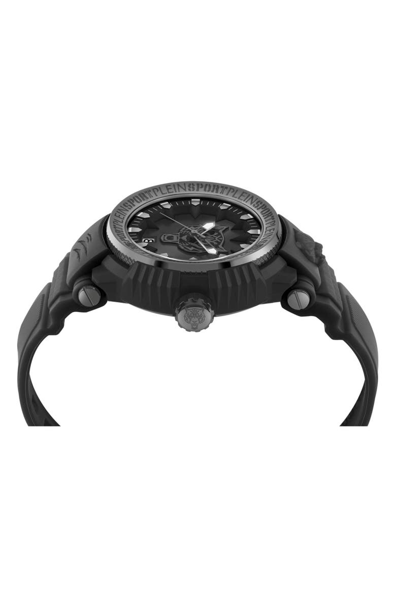 PLEIN SPORT Tiger Power Watch, Alternate, color, Black/ Grey/ Black