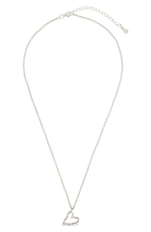 Sterling Forever Amia Cubic Zirconia Heart Pendant Necklace