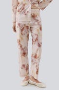 MANGO Watercolor Print Cotton Pajama Pants