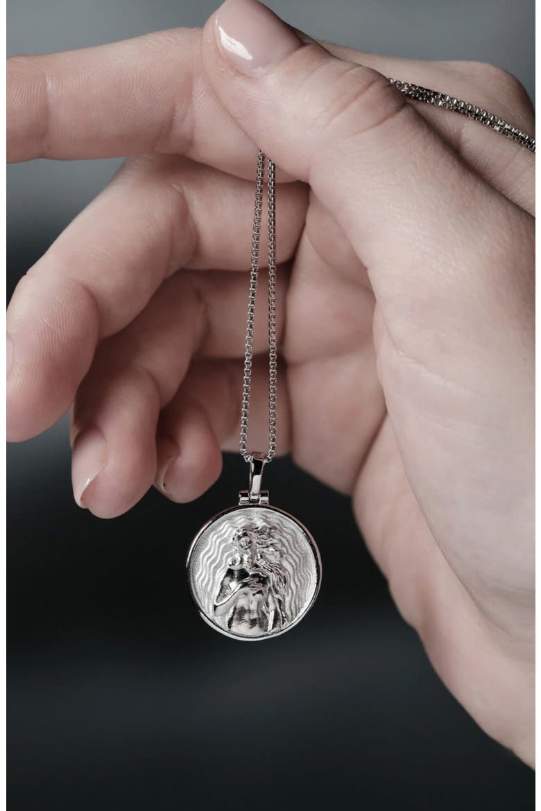 Goddess Pendant Necklace, Alternate, color, ARTEMIS/ SILVER