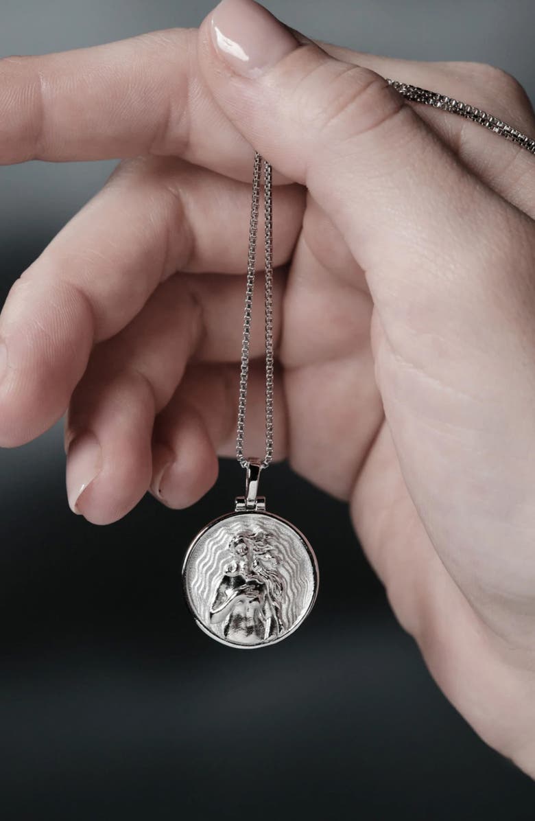 Awe Inspired Goddess Pendant Necklace, Alternate, color, Artemis/ Silver