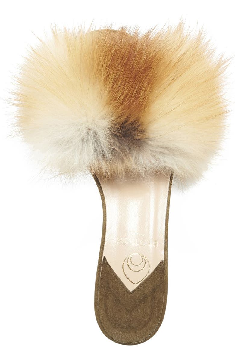 Brother Vellies 'Tufted' Genuine Fox Fur Slide Sandal, Alternate, color,