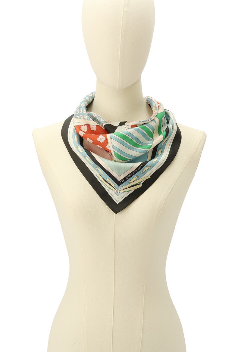 repatched silk square scarf, Alternate, color, BLUE/ GREEN MULTI