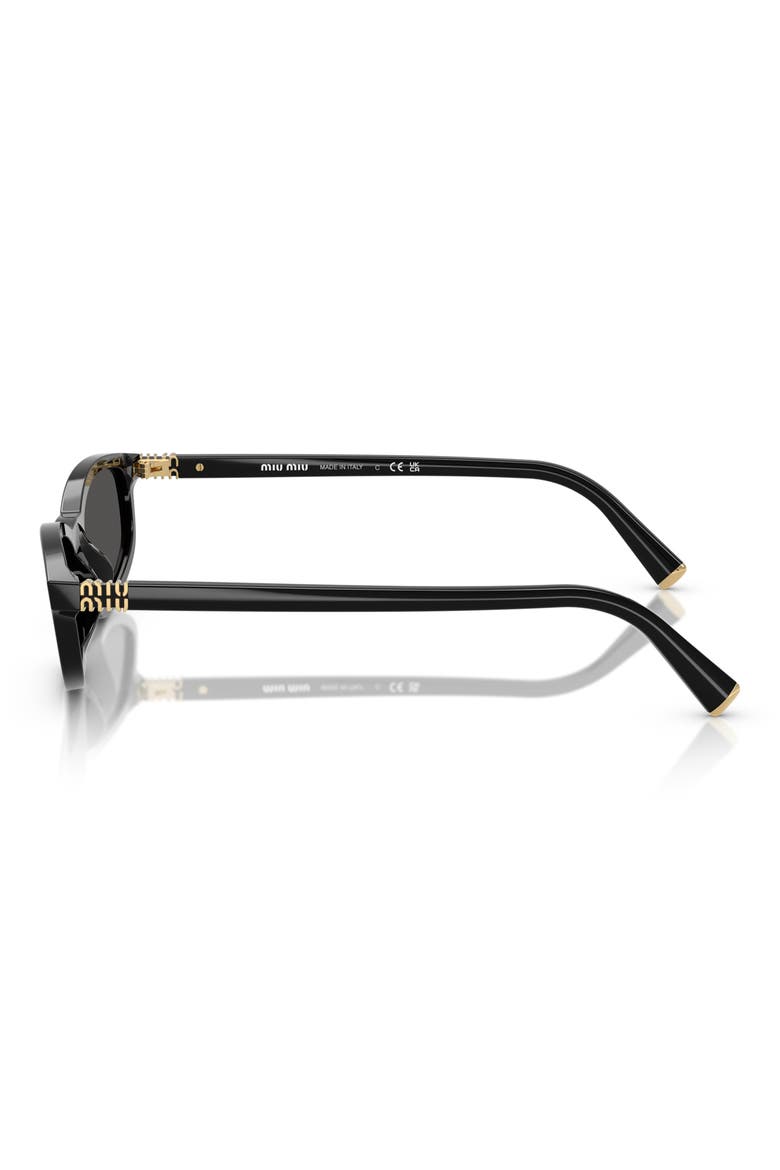 54mm Irregular Sunglasses, Alternate, color, BLACK / DARK GREY