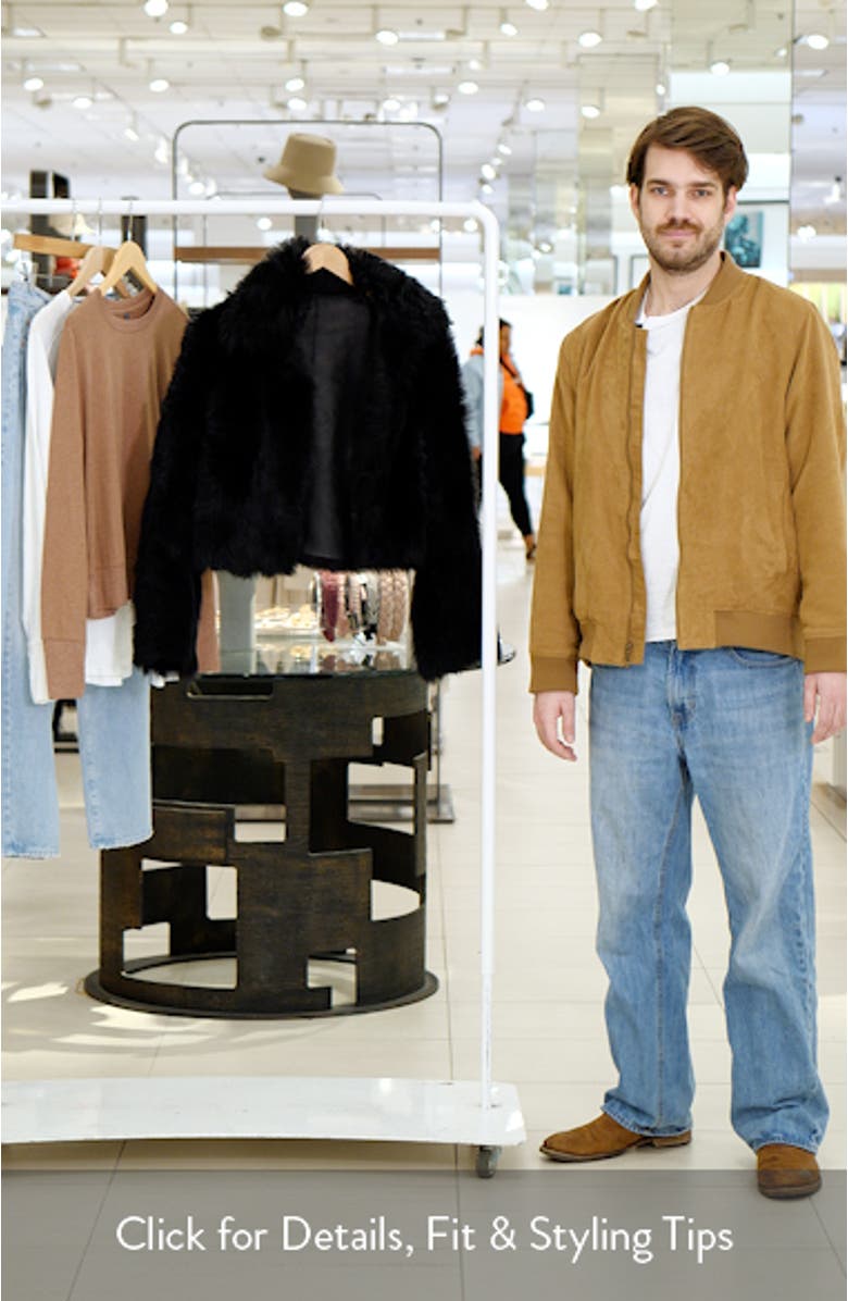 Reversible Leather & Faux Fur Crop Jacket, sales video thumbnail