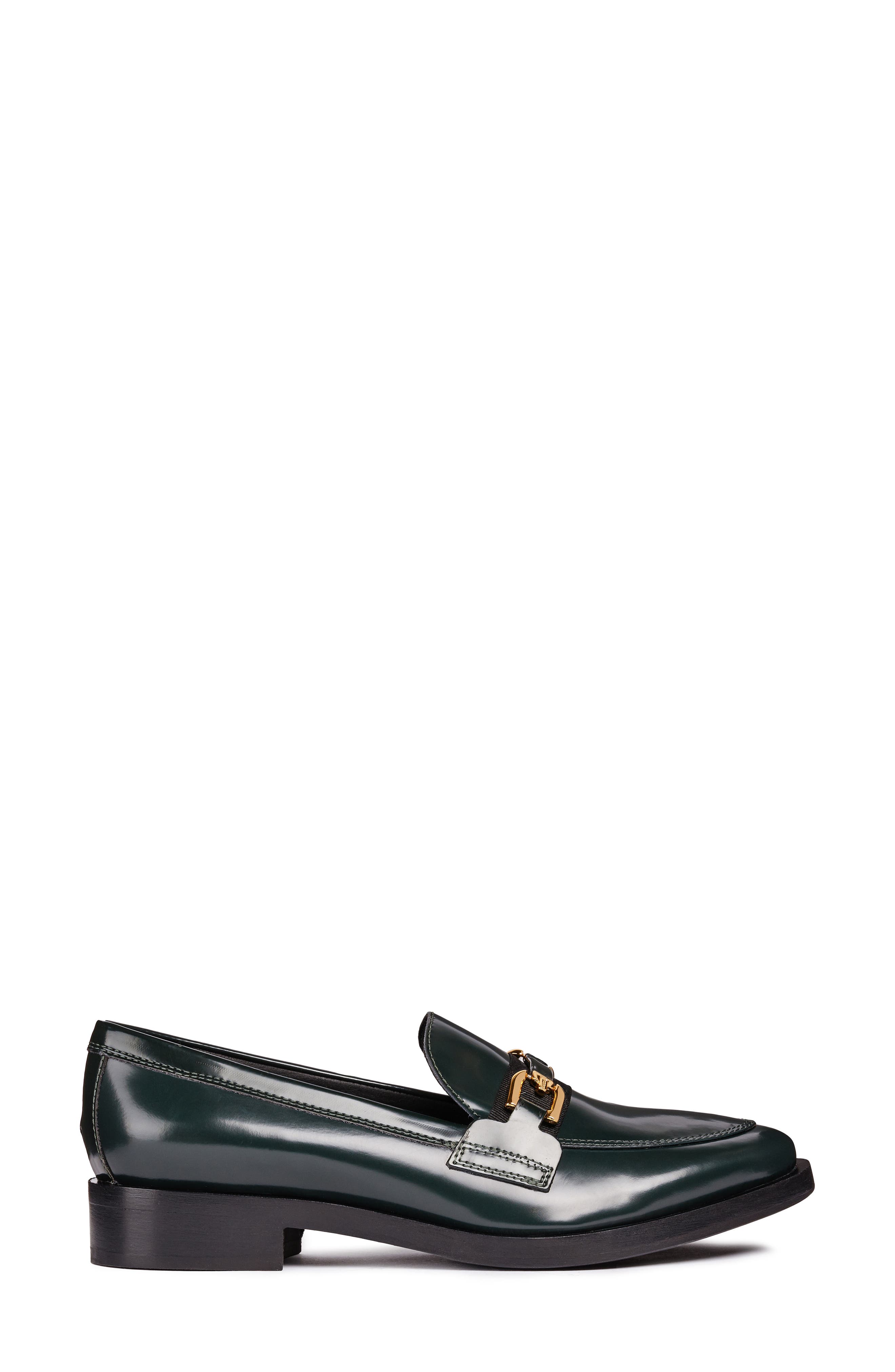 Brogue Loafer, Alternate, color, DARK FOREST/ BLACK LEATHER