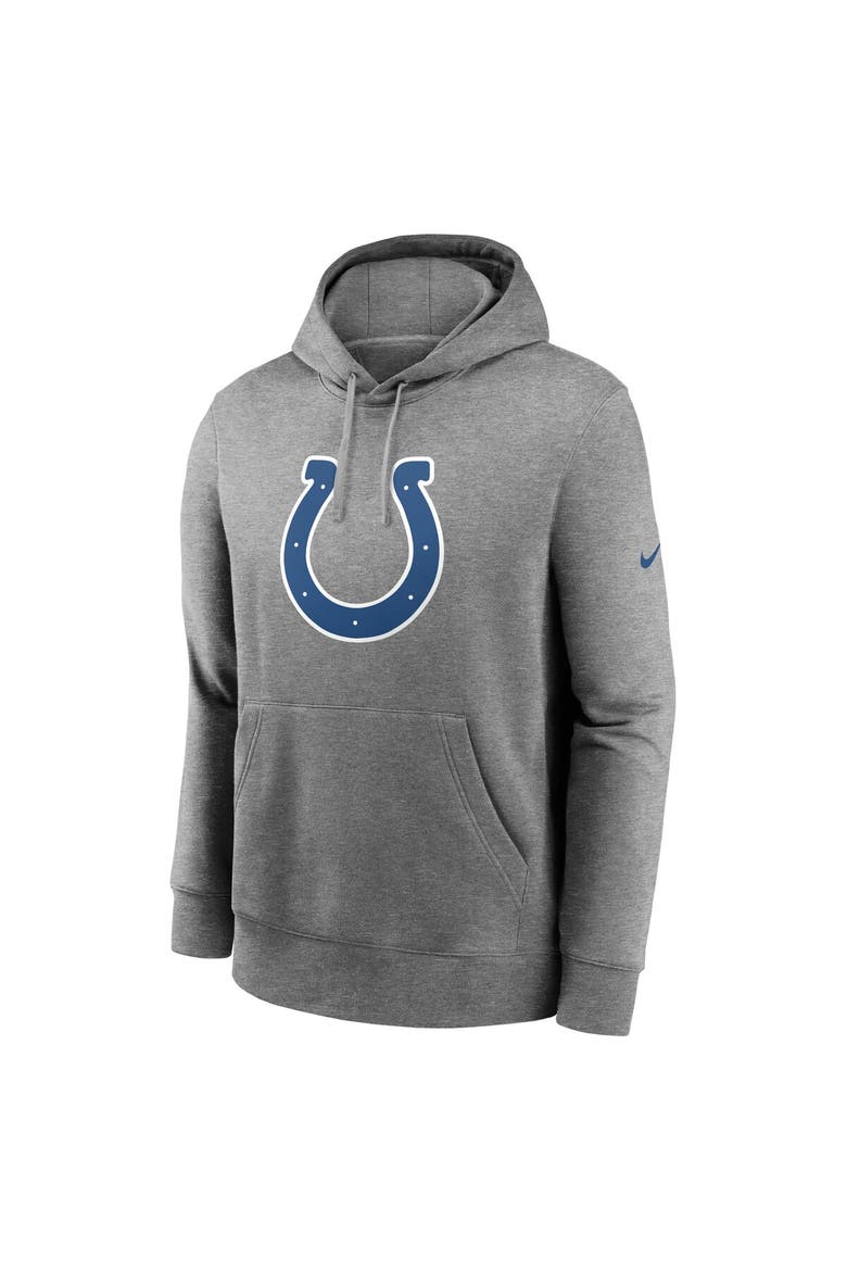 Men's Nike Heather Gray Indianapolis Colts Club Logo Pullover Hoodie, Alternate, color, Heather Gray