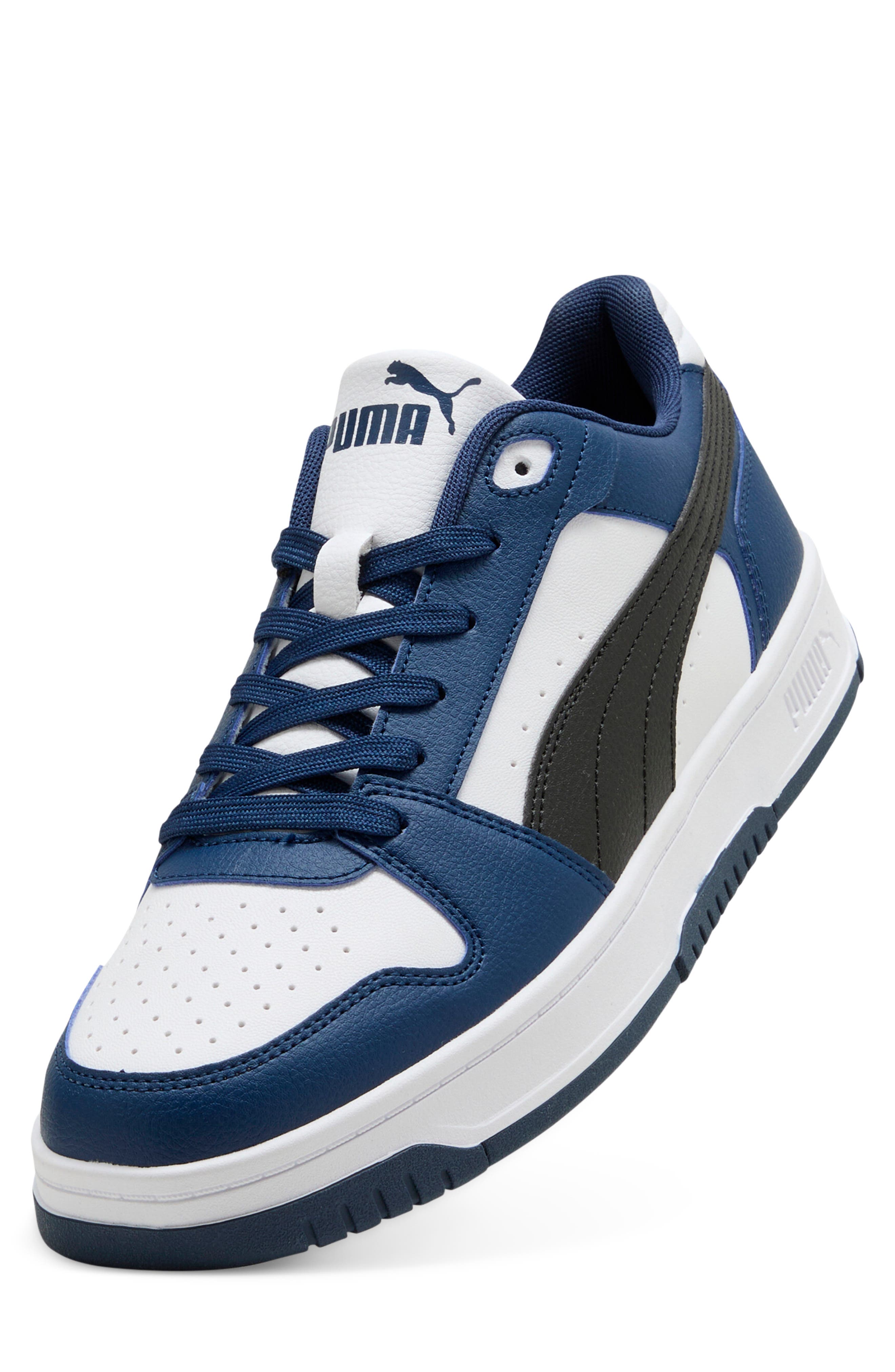 Rebound Slam Low Top Sneaker, Alternate, color, PERSIAN BLUE/ BLACK/ WHITE