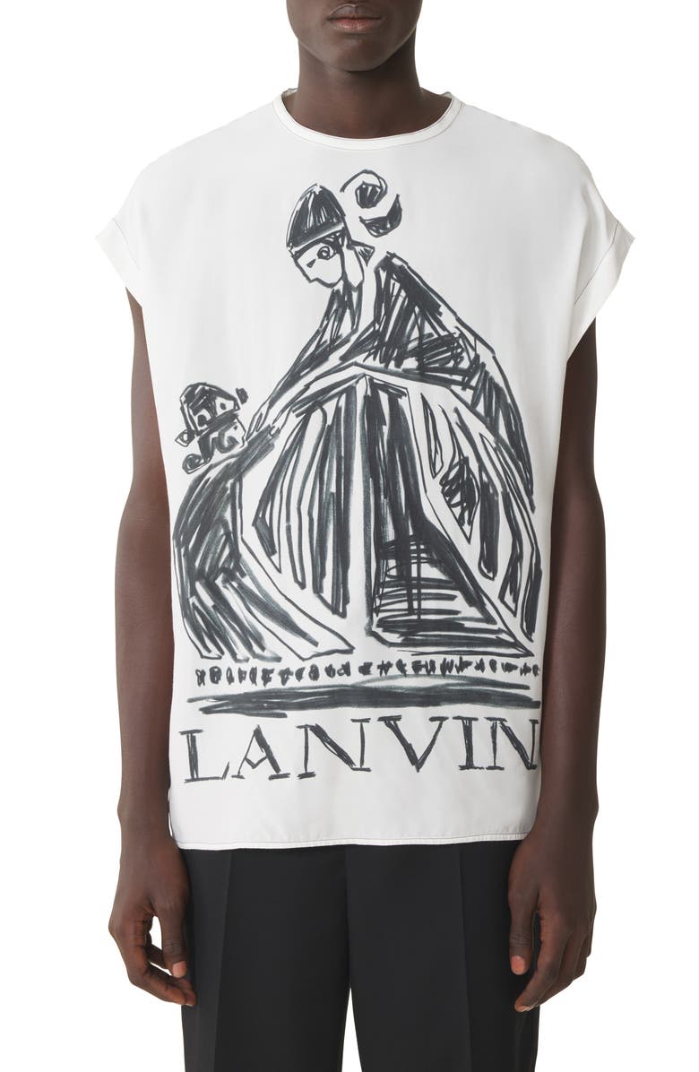 Lanvin White Mother And Daughter T-Shirt, Alternate, color, White