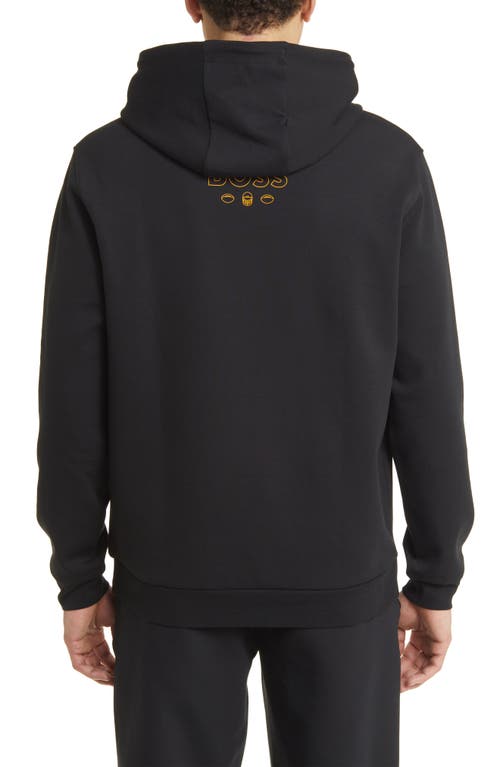 Hugo Boss Boss X Nfl Touchback Graphic Hoodie In Green Bay Packers Black