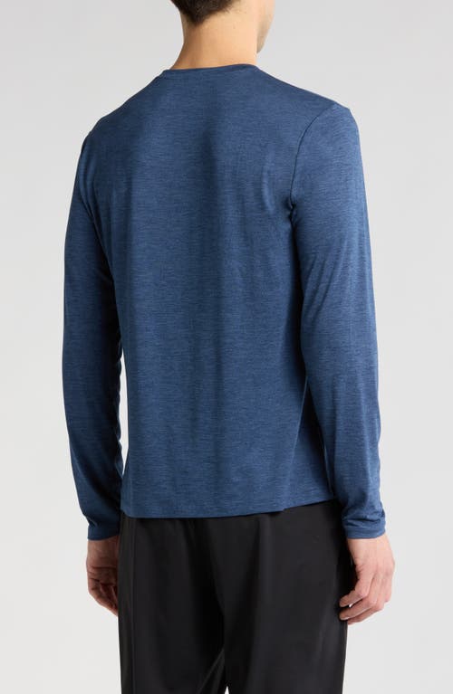Z By Zella Alki Long Sleeve Trainer T-shirt In Navy Eclipse