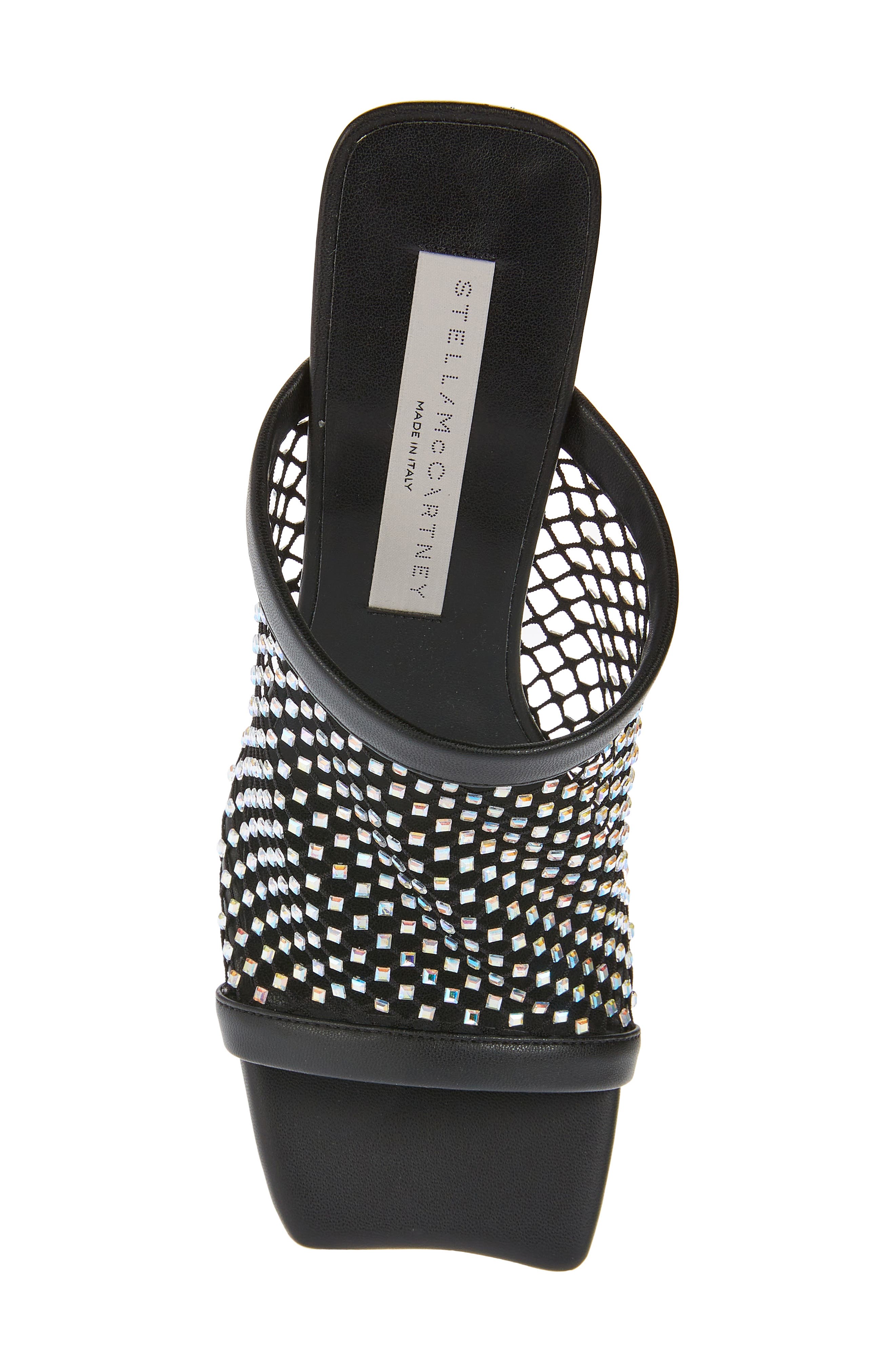 Stella McCartney Crystal Mesh Slide Sandal, Alternate, color, 