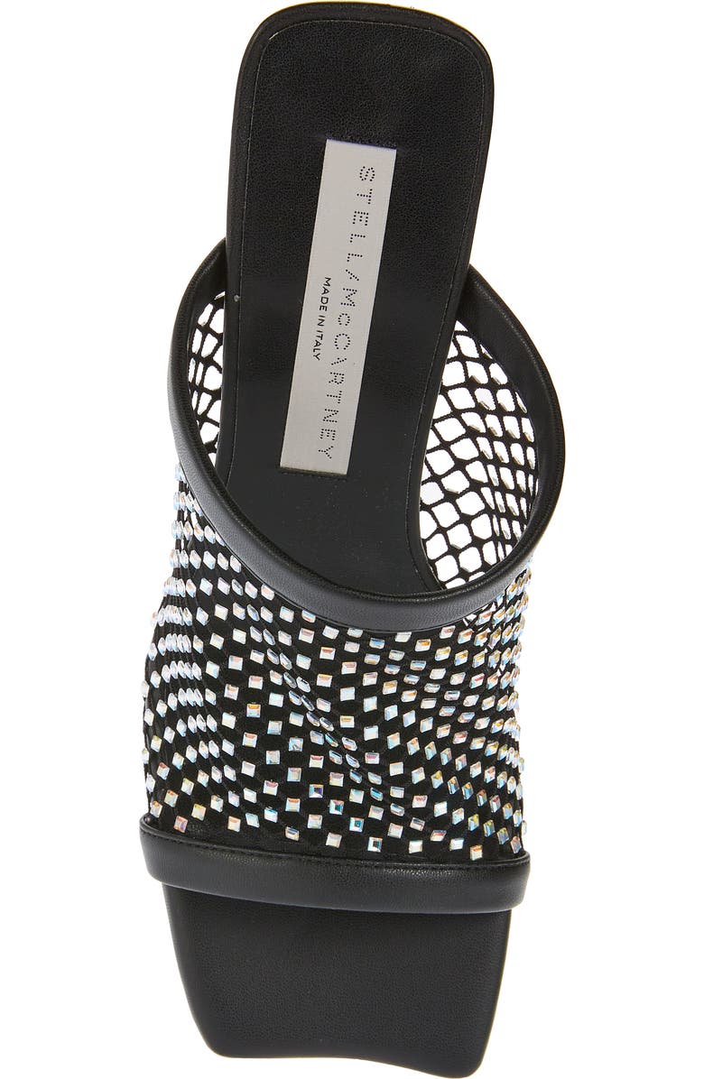 Stella McCartney Crystal Mesh Slide Sandal, Alternate, color,