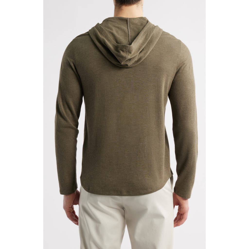 Vince Pima Cotton Blend Hoodie In Green