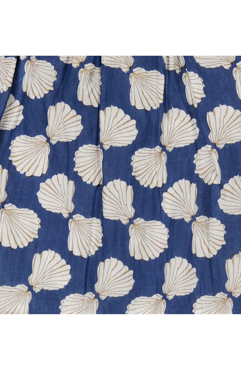 Mer St. Barth Leila Baby Romper, Alternate, color, Shell Beach Navy