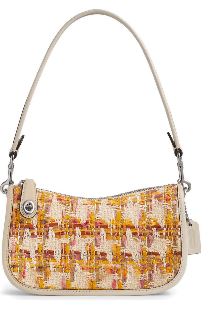 COACH Swinger Tweed Shoulder Bag, Main, color,