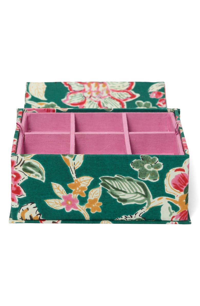 Chan Luu Floral Jewelry Box with Removable Tray, Alternate, color, Forest