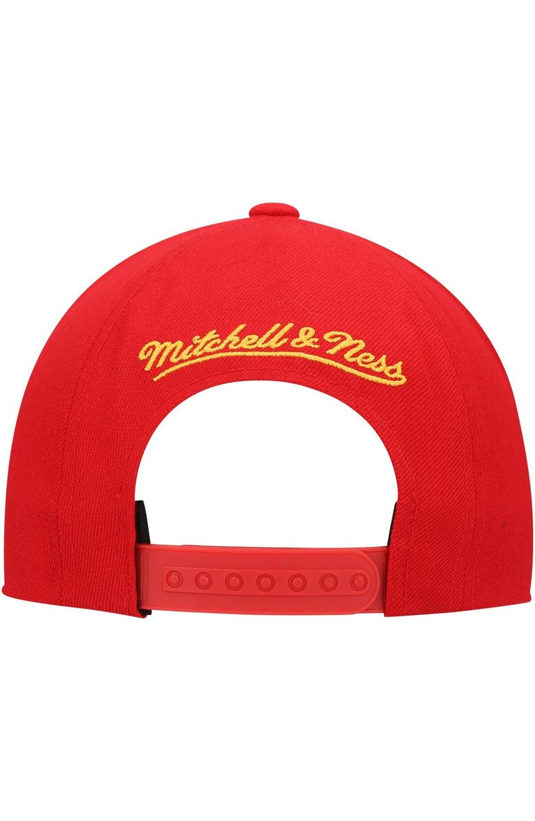 Mitchell & Ness Men's Mitchell & Ness Red Houston Rockets Hardwood Classics Big Face Callout Snapback Hat, Alternate, color, 
