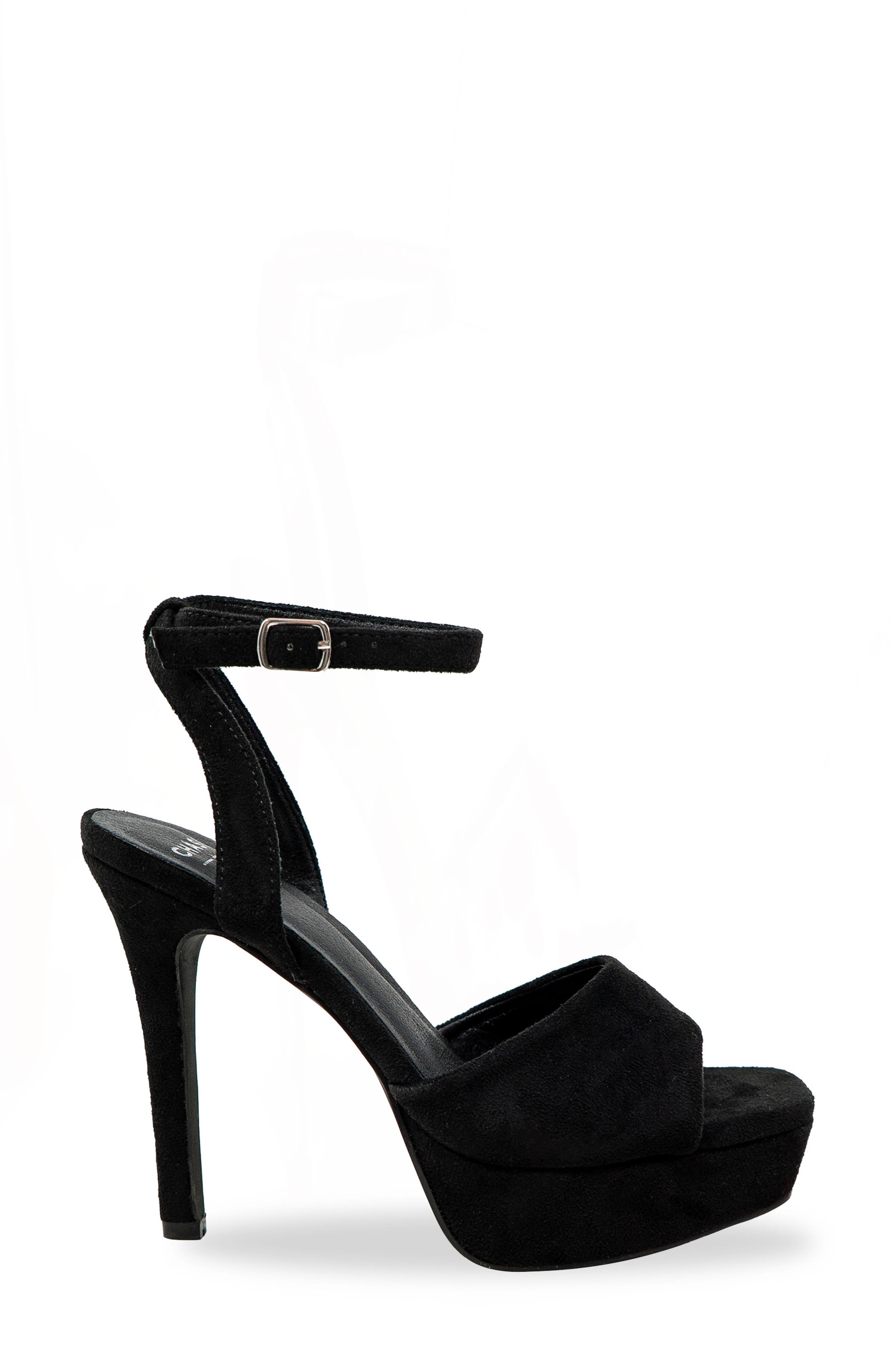CHASE AND CHLOE Ankle Strap Platform Pump, Alternate, color, Black
