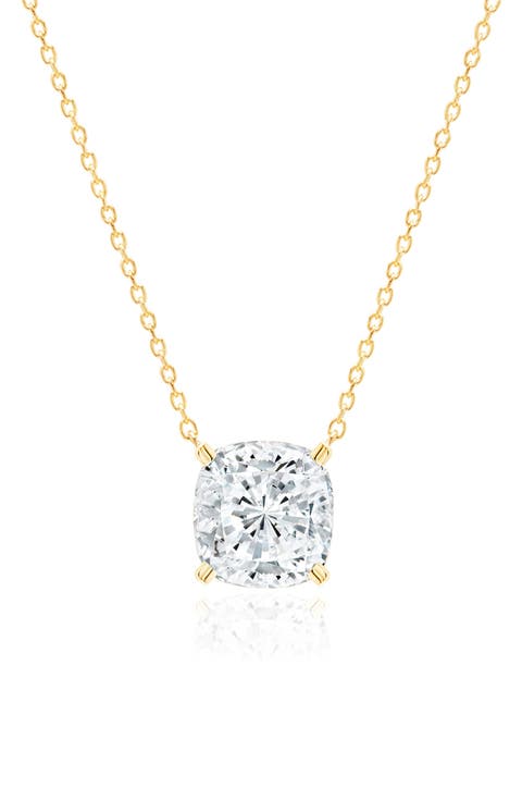 Bliss Cushion Cut Cubic Zirconia Pendant Necklace