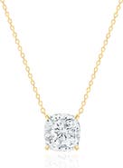 Crislu Bliss Cushion Cut Cubic Zirconia Pendant Necklace