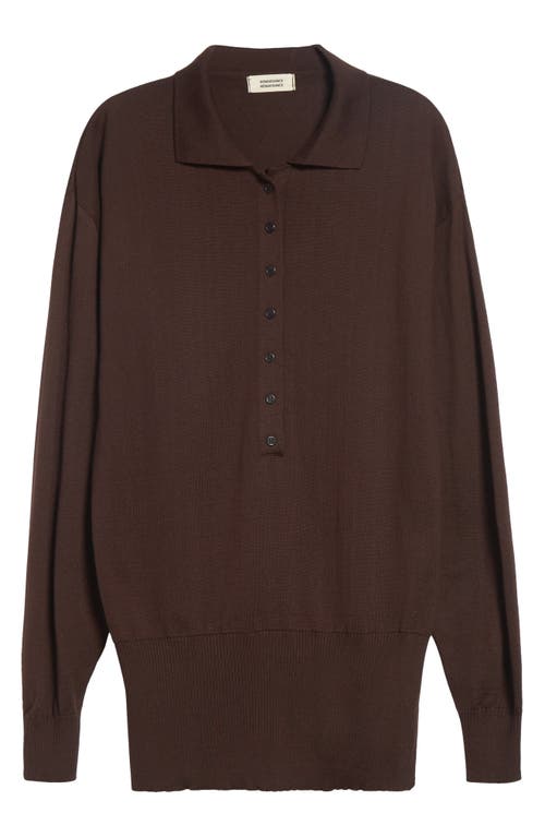 Renaissance Renaissance Marla Knit Polo In Brown