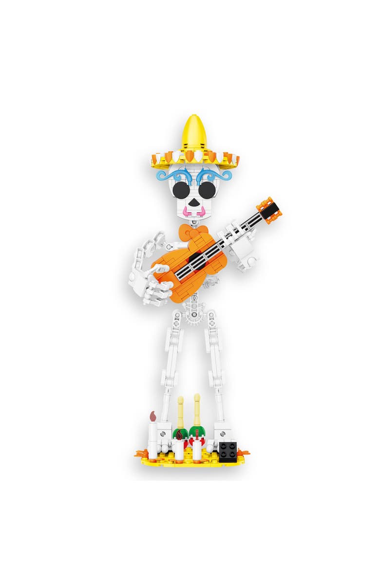 Brickcraft Fall Harvest Day of the Dead Mariachi Building Set, Alternate, color, Brown