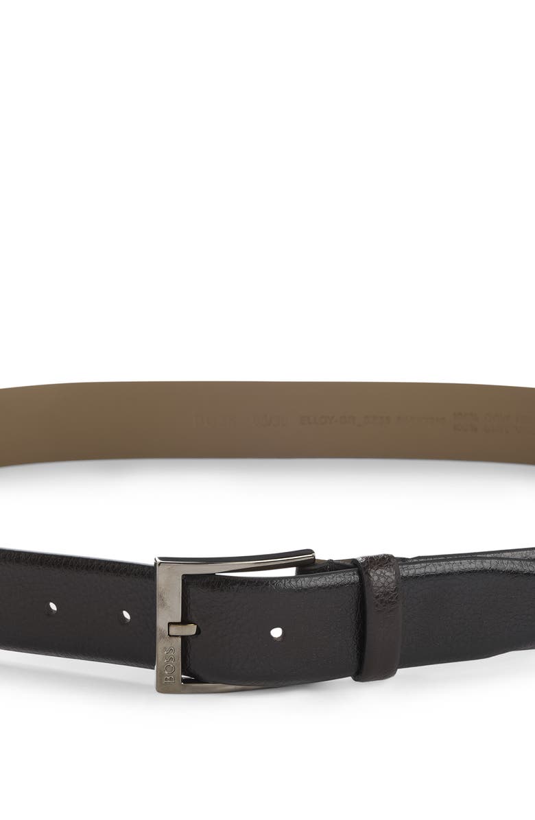 BOSS Elloy Leather Belt, Alternate, color, Dark Brown