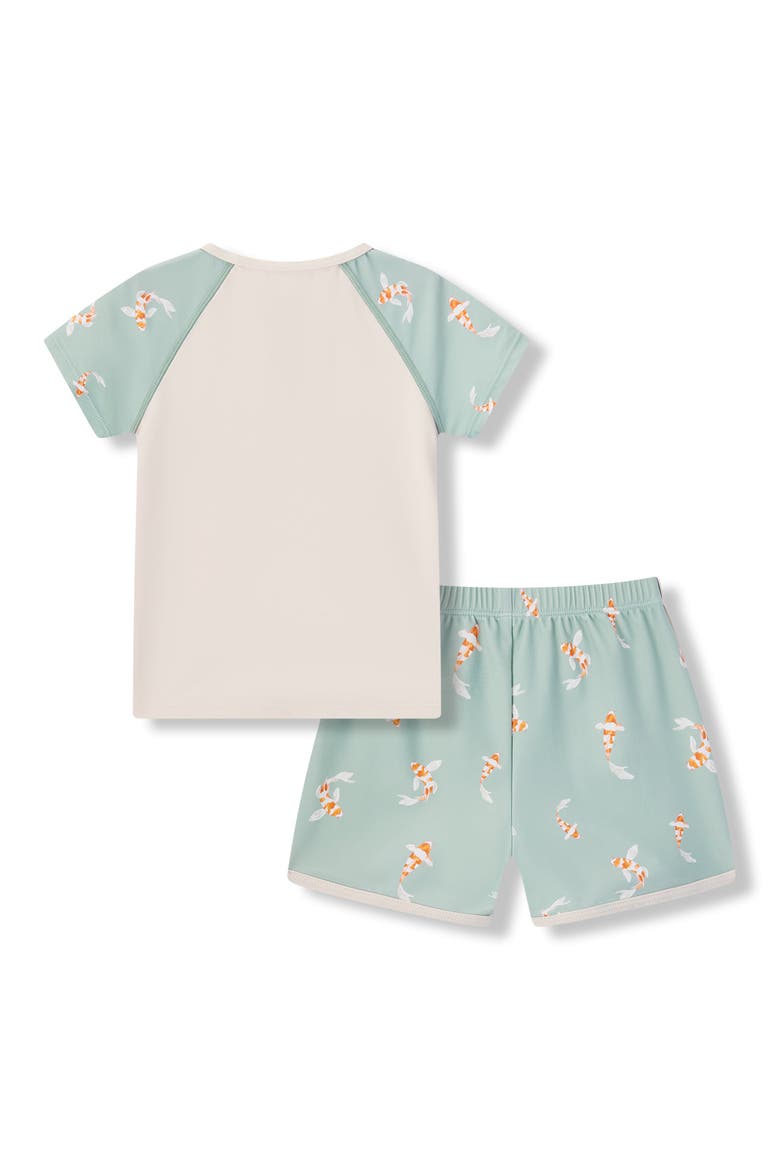 Zipper Top And Swim Trunks, Alternate, color, Swimming Koi