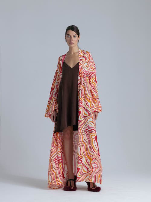 Alas Viscose Robe In Red