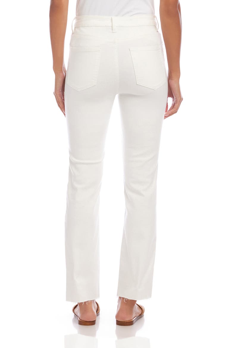 Raw Hem Straight Leg Jeans, Alternate, color, WHITE