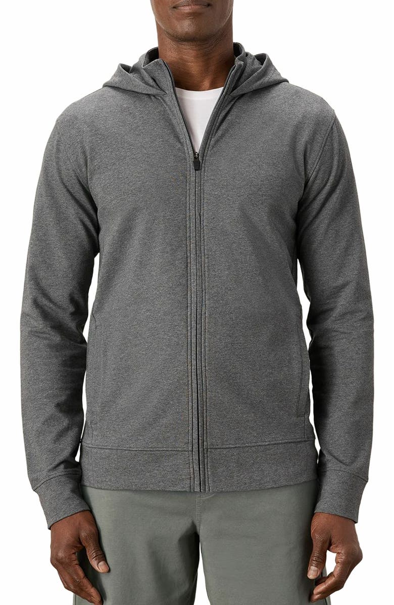Pact Organic Cotton Stash French Terry Zip Hoodie, Alternate, color, Medium Grey Heather