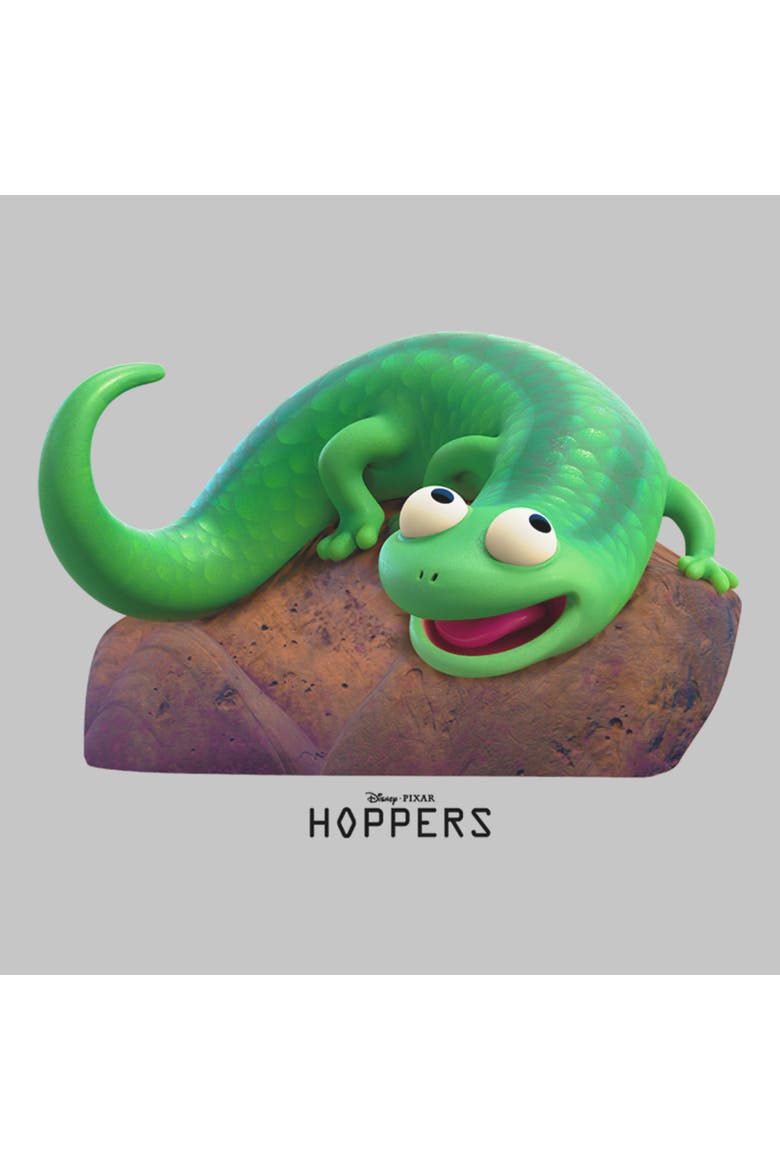 Junior's Hoppers Tom Lizard on a Rock  Graphic T-Shirt, Alternate, color, Athletic Heather
