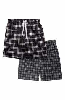 2-Pack Assorted Plaid Pajama Shorts
