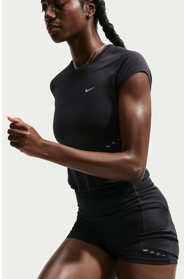 Swift Dri-FIT Seamless Performance T-Shirt, Alternate, color, 010 BLACK/ RFLSLV