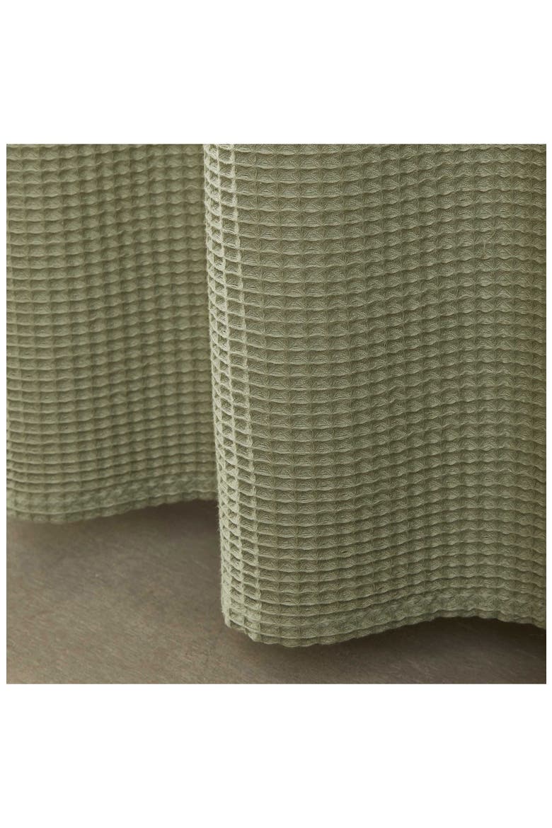 Waffle Weave Shower Curtain, Alternate, color, SAGE GREEN