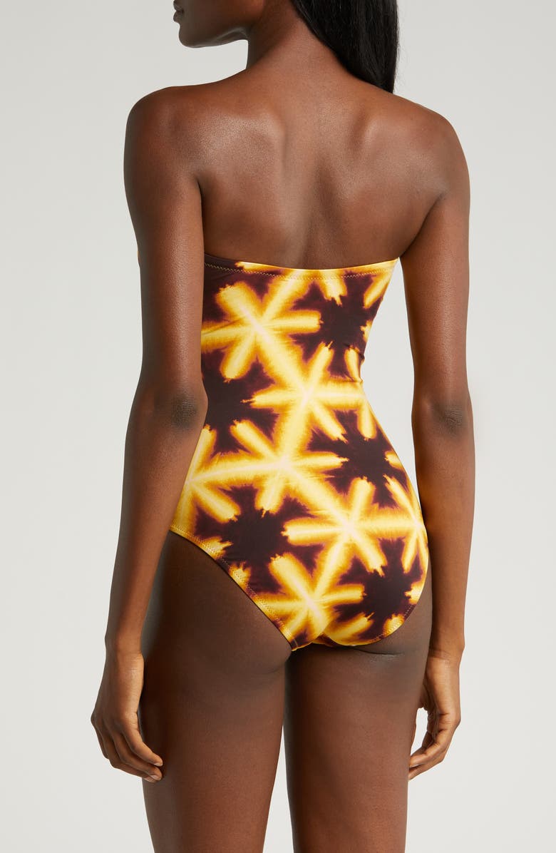 Ulla Johnson Monterey Strapless One-Piece Swimsuit, Alternate, color, Amber