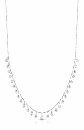 Cubic Zirconia Charm Frontal Necklace