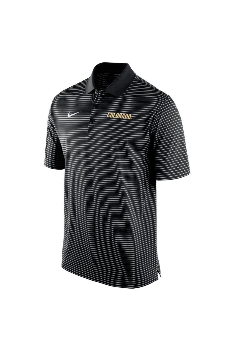 Men's Nike Black Colorado Buffaloes Stadium Stripe Performance Team Polo, Alternate, color, Black