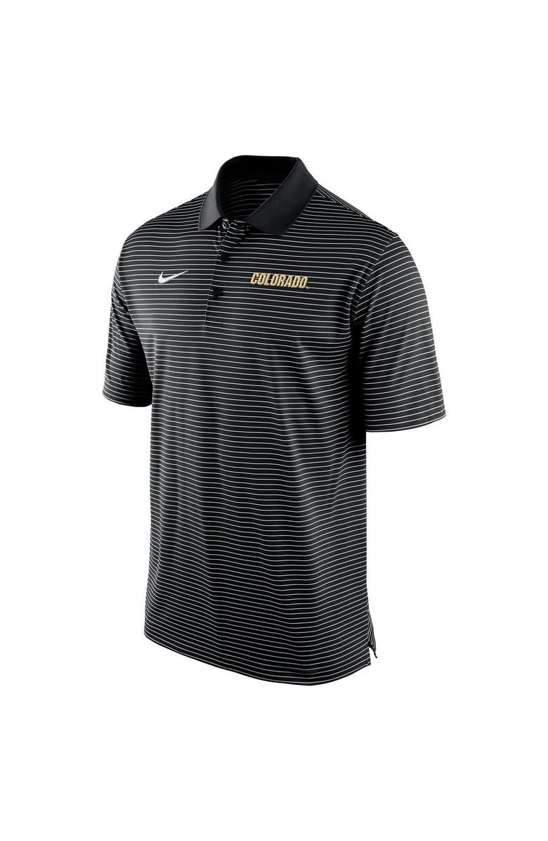 Nike Men's Nike Black Colorado Buffaloes Stadium Stripe Performance Team Polo, Alternate, color, Black