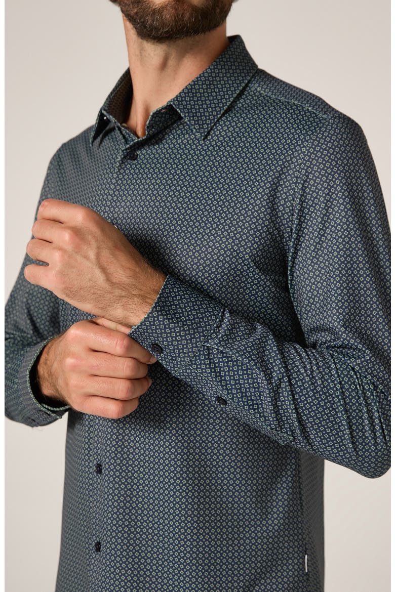 Warren Wrinkle Resistant Performance Button-Up Shirt, Alternate, color, OLIVE