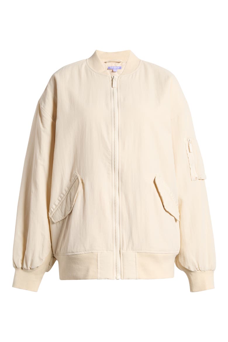 Oversize Bomber Jacket, Alternate, color, WHITECAP GREY
