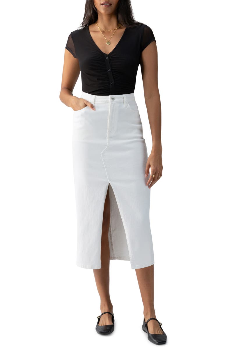 Sanctuary Long Time Lover Ruched Button-Up Top, Alternate, color,