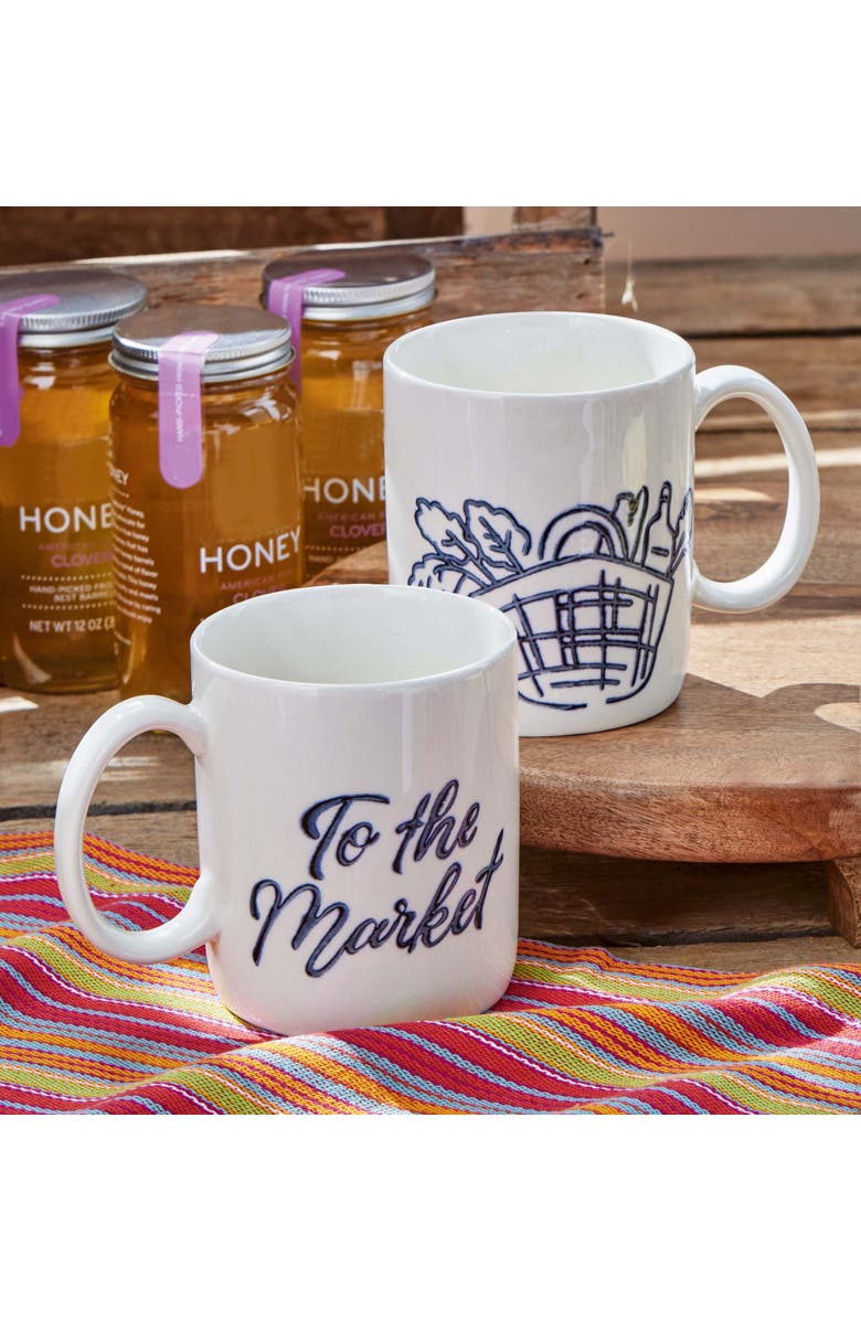 tag Farmers Market Ceramic Mug Blue Multi Perfect for Summer, Alternate, color, Blue