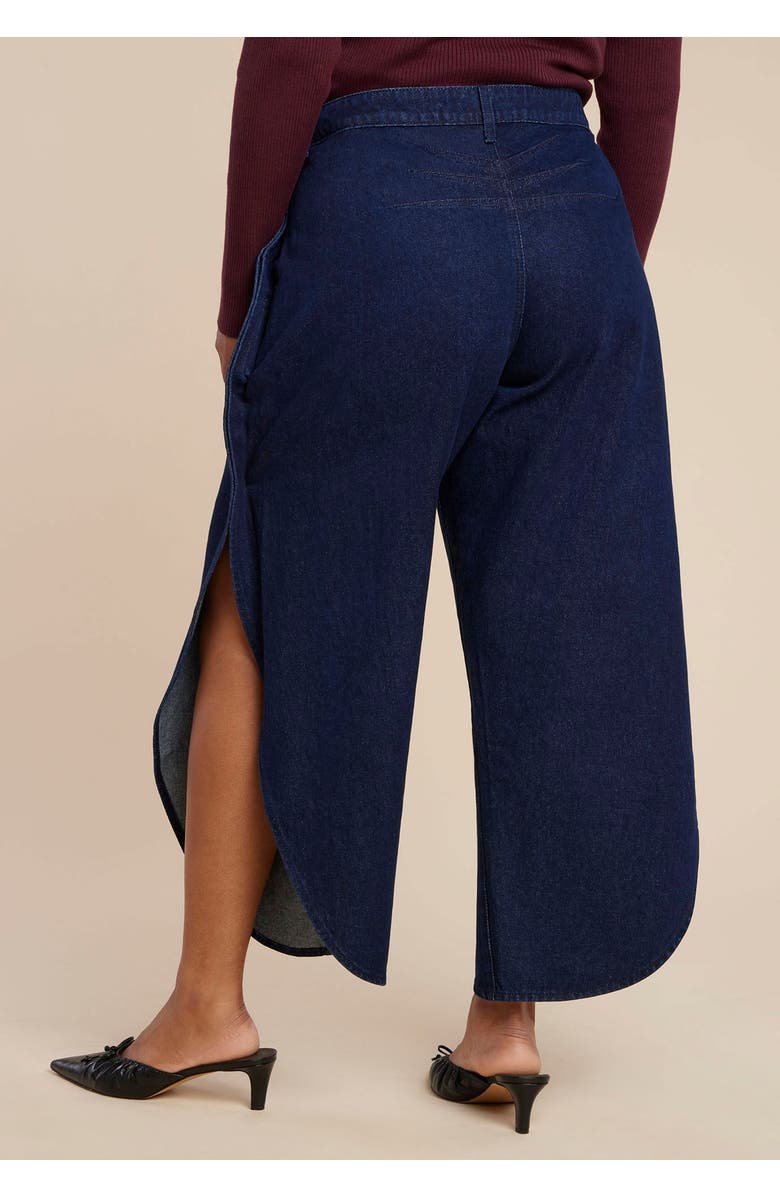 ELOQUII Petal Shape Open Side Jean, Alternate, color, True Dark Rinse