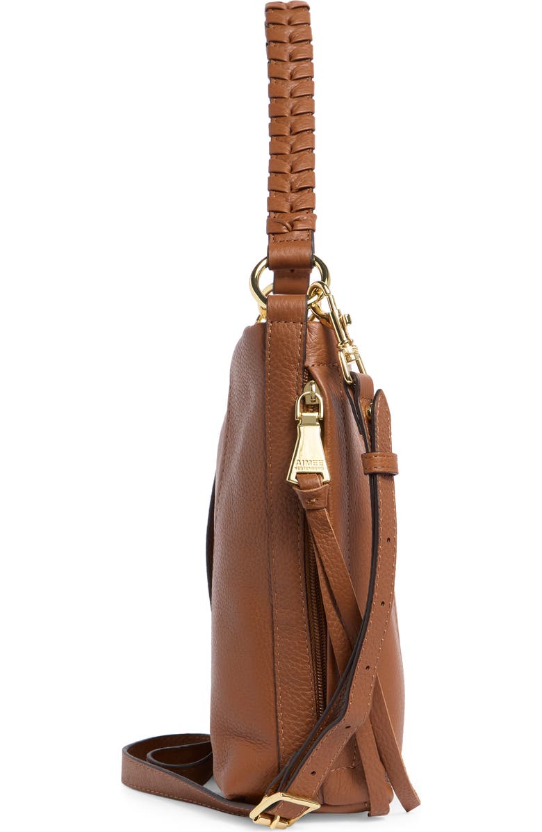 AIMEE Laila Convertible Leather Shoulder Bag, Alternate, color, Chestnut