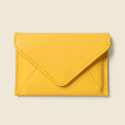 Casupo Mini Envelope Wallet With Rfid Protection In Yellow